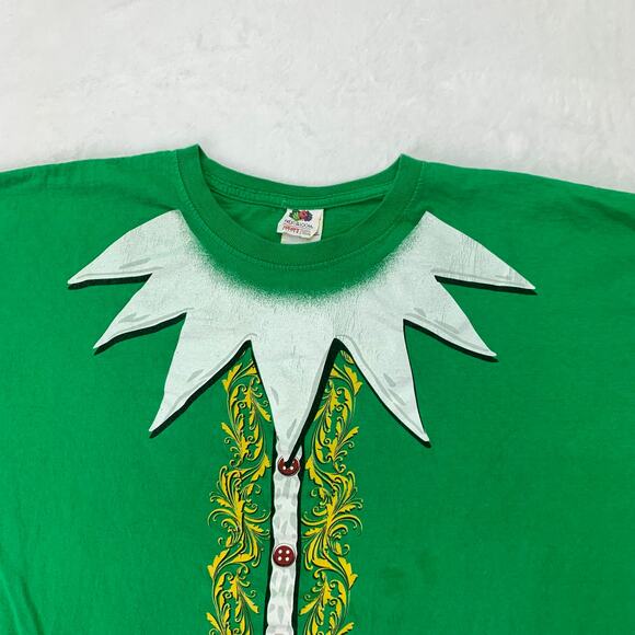 Vintage Elf 2XL Short Sleeve Holiday Tee TShirt Buddy the Elf Fruit of the Loom - Picture 2 of 7